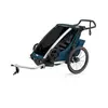 Chariot Cross plava sportska dječja kolica i prikolica za bicikl za jedno dijete (4u1)
