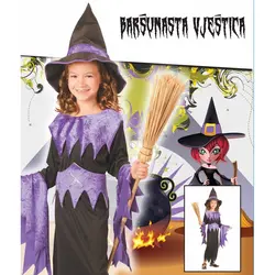 Maškare kostim za djecu baršunasta vještica  - 4-7 godina