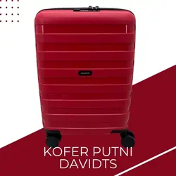 Davidts putni kofer za kabinu crveni PP Roundtrip 