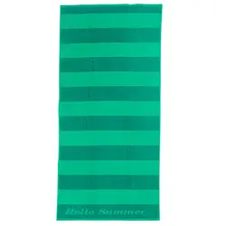 Essenza Bath prugasti ručnik za plažu - zeleni, 85x180 cm 