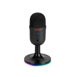 Marvo žičani mikrofon MIC-06 BK RGB crni 