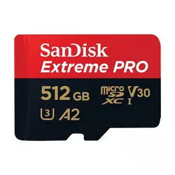 SanDisk Extreme PRO microSDXC 512GB + SD adapter do 200MB/s & 140MB/sA2 C10 V30 UHS-I U3 