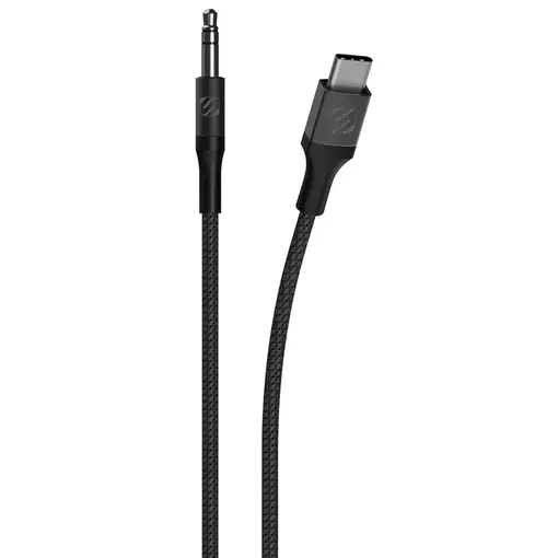 HookUp Premium 3.5 mm pleteni audio kabel za USB-C® uređaje, 1.0M, sivi