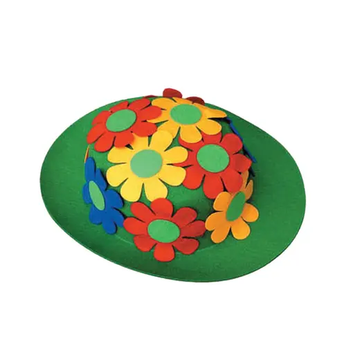 šešir sa cvijećem-filc