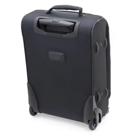 putni kofer za kabinu crni + pretinac za laptop 17“ The Connaisseu