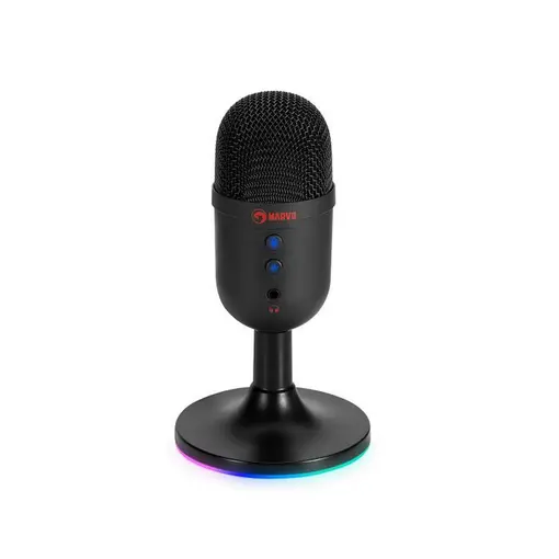 žičani mikrofon MIC-06 BK RGB crni