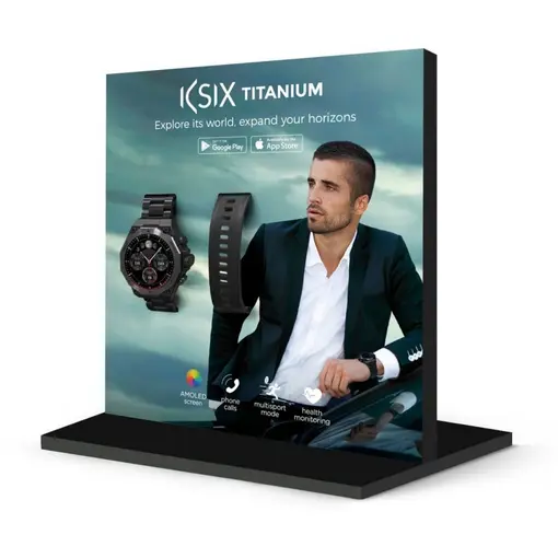 smartwatch Titanium, AMOLED 1,43” zaslon, 2 remena, 5 dana aut., crni