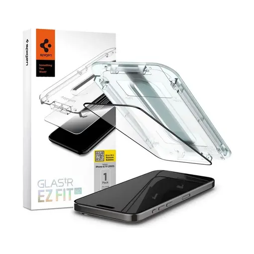 iPhone 15 Pro zaštitno staklo za telefon, Glass tR EZ Fit HD, FC crna (AGL06899)