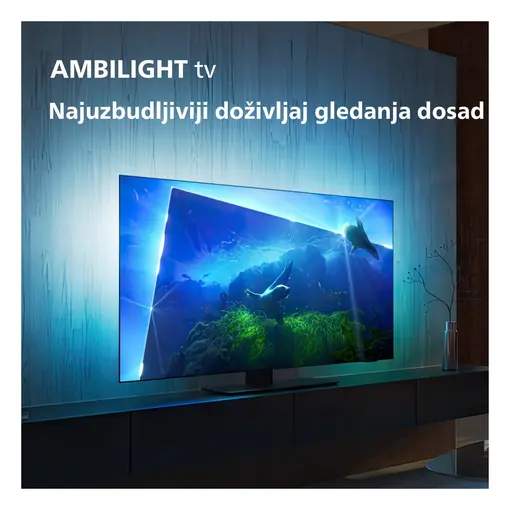 TV 55OLED818/12, OLED UHD, Ambilight, Android, 120 Hz
